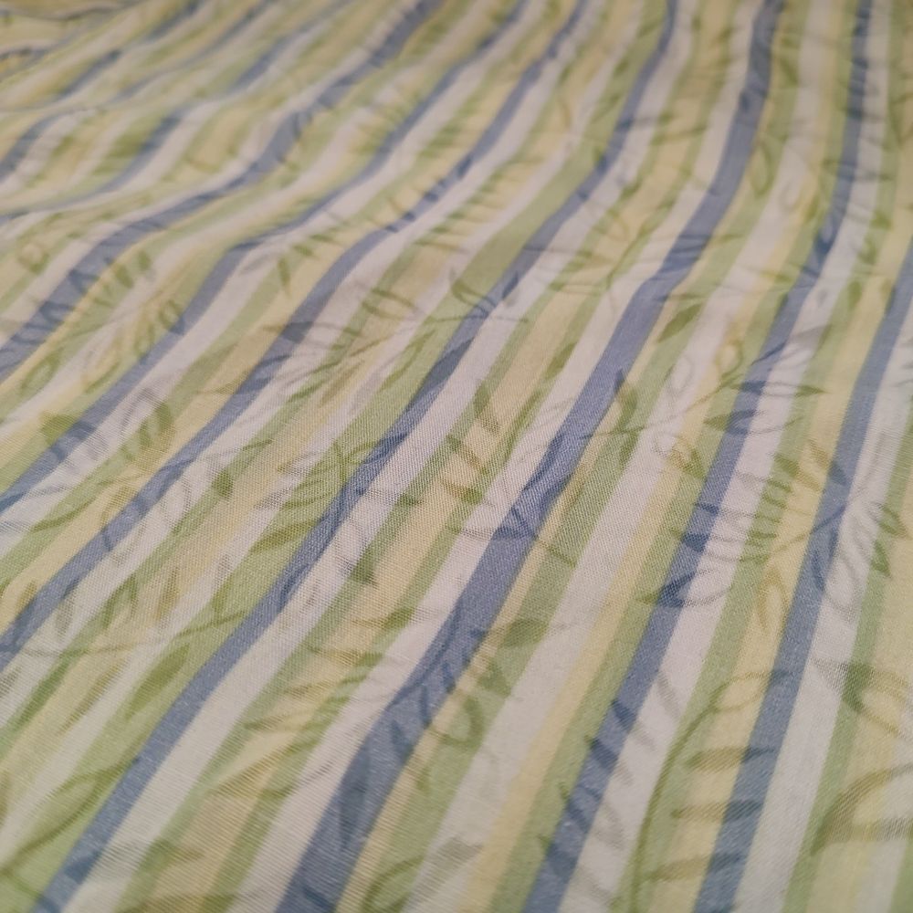 Luau Button Up Shirt Mens XL Striped Leaves Hawaiian Cruise Travel Lightweight - Picture 7 of 12